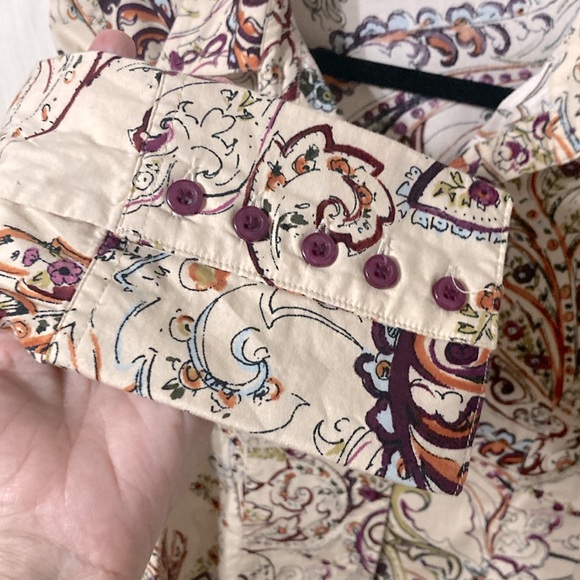 Vintage Grace Elements Women's Size S Floral/Paisley Print Button Down Shirt - Picture 4 of 4